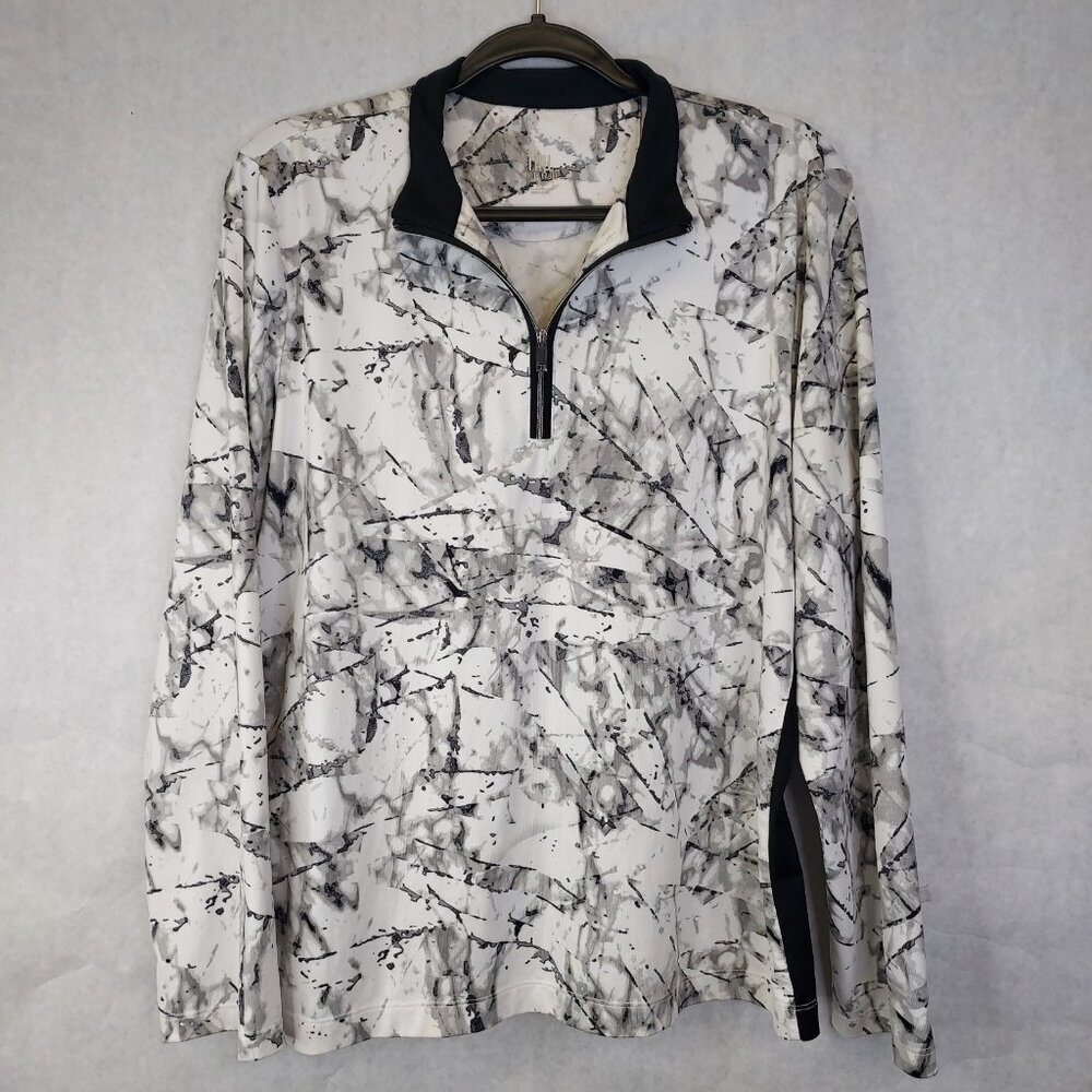 Tail White Label 1/4 Zip Pullover Golf Shirt Womens XL Activewear Stretch Preppy